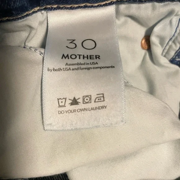 MOTHER Blue Ankle Cropped Jeans - Picture 7 of 9